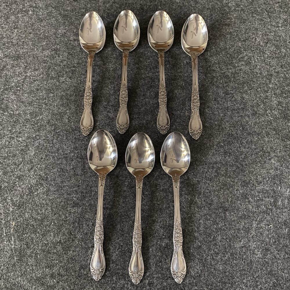Northland Banbury Carolina Large Spoons Stainless 7” Set Of 7 Oneida